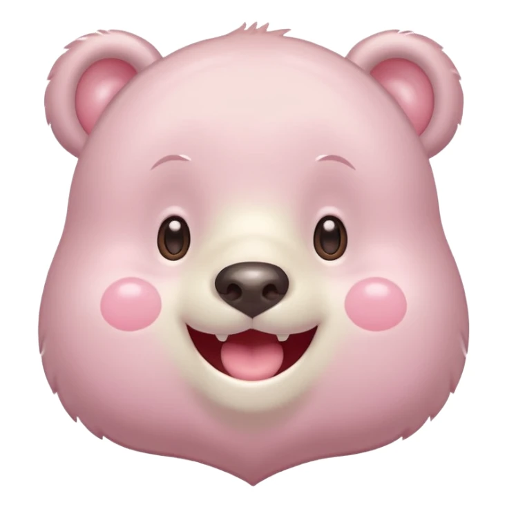 Beary  sparkling eyes, wide smile, rosy cheeks, joyful expression, pastel colors, soft lighting, kawaii anime style sticker