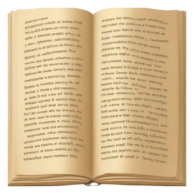 An open, hardcover book, depicted with a beige cover. Commonly used for various content concerning reading, writing, learning, and schooling. sticker