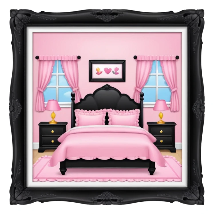 pink girly framed photo  picture sticker