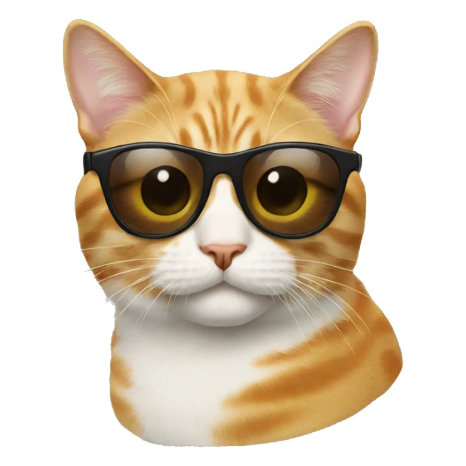 Cat with sunglasses sticker