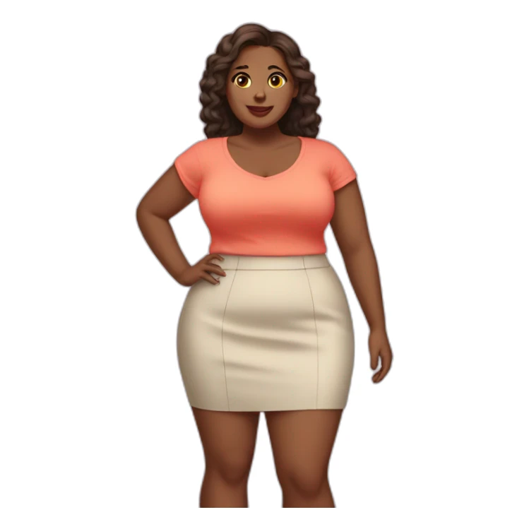 full-body-curvy-beauty-short skirt sticker