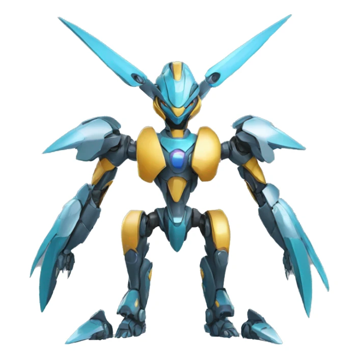 Futuristic Mechanical Pokémon-Medabot-Dragon full body sticker