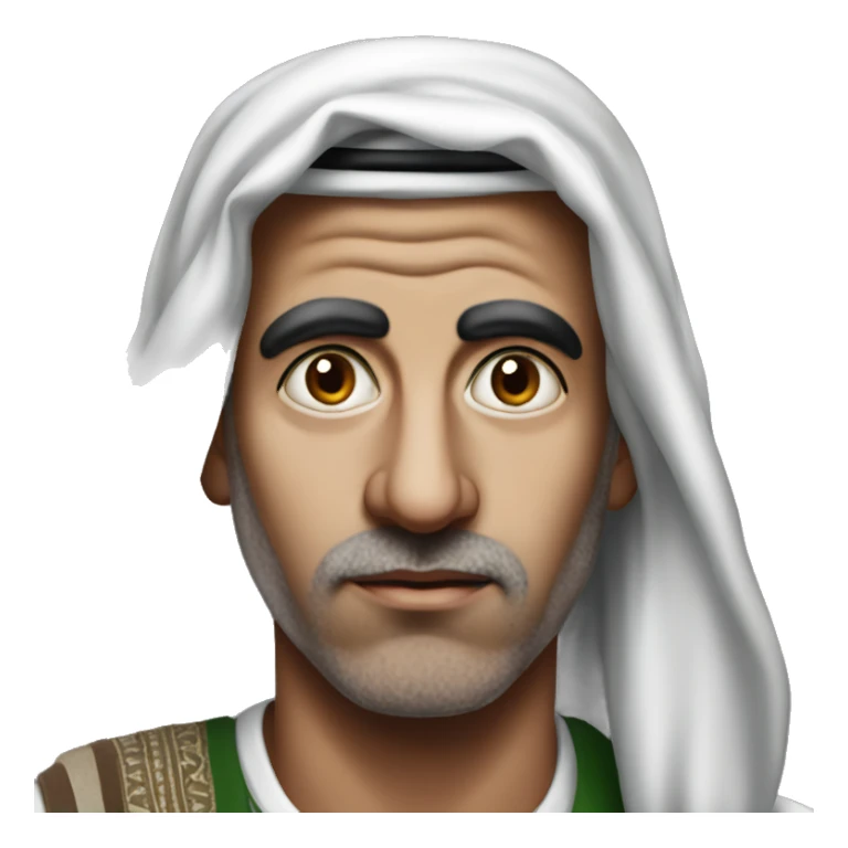 Palestinian man photorealistic serious sticker
