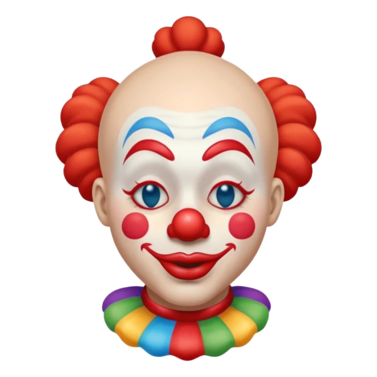 clown eyes closed sticker