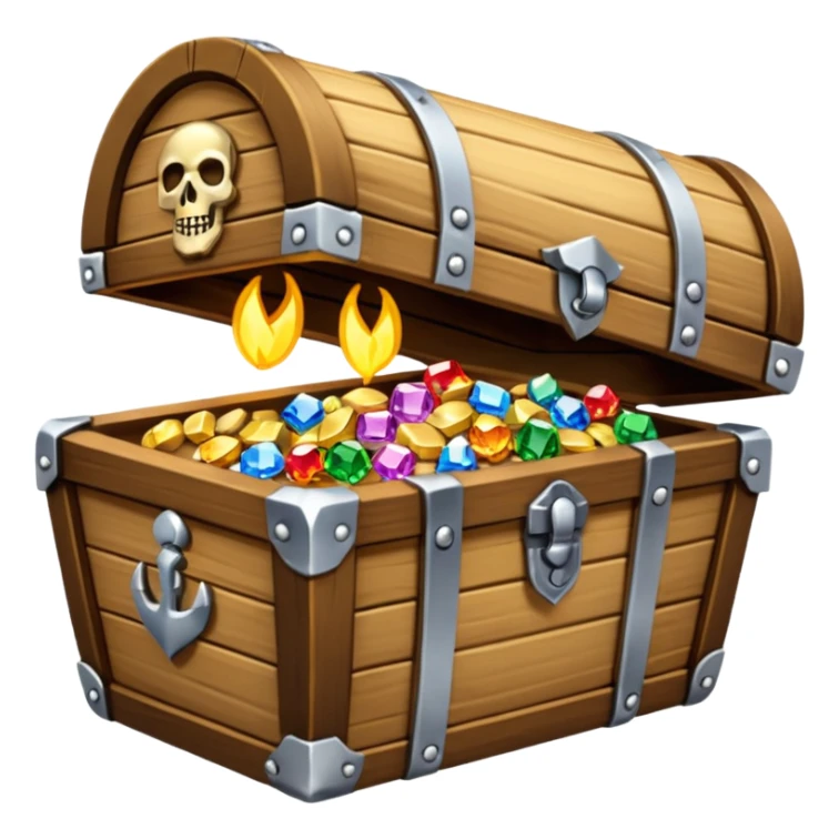 cofre de tesoros pirata sticker