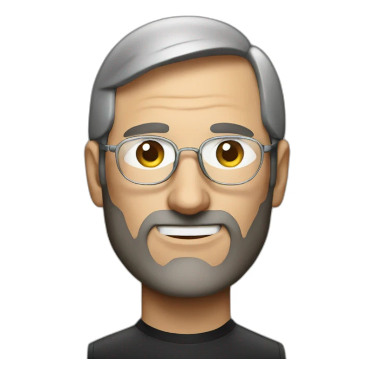 steve jobs with glass sticker