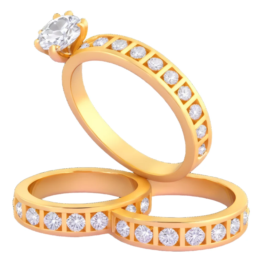gold jewelry collection with diamonds sticker