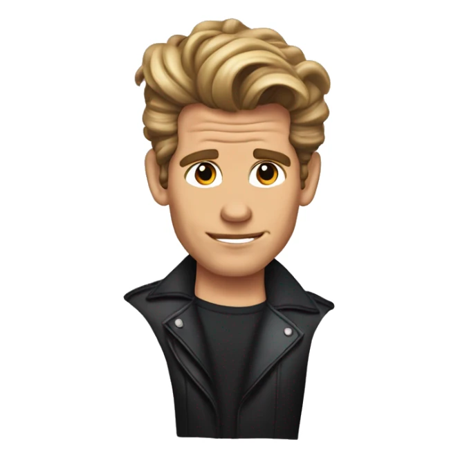 Jeff conaway grease with hair curled on forehead  sticker