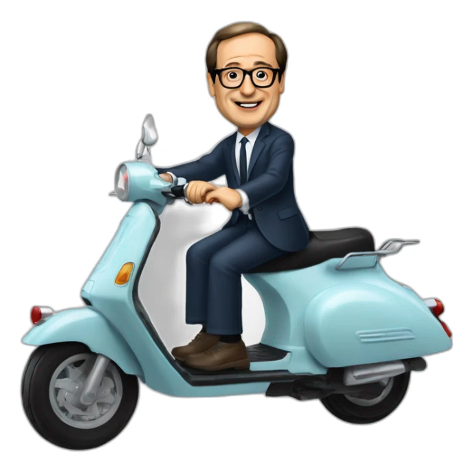 François Hollande sur scooter sticker