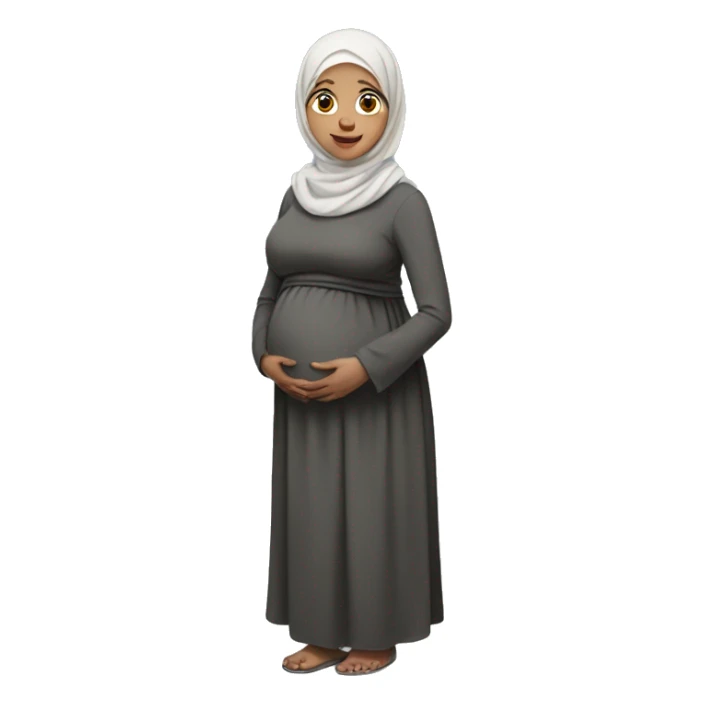 Pregnant woman in hijab who is an amputee sticker