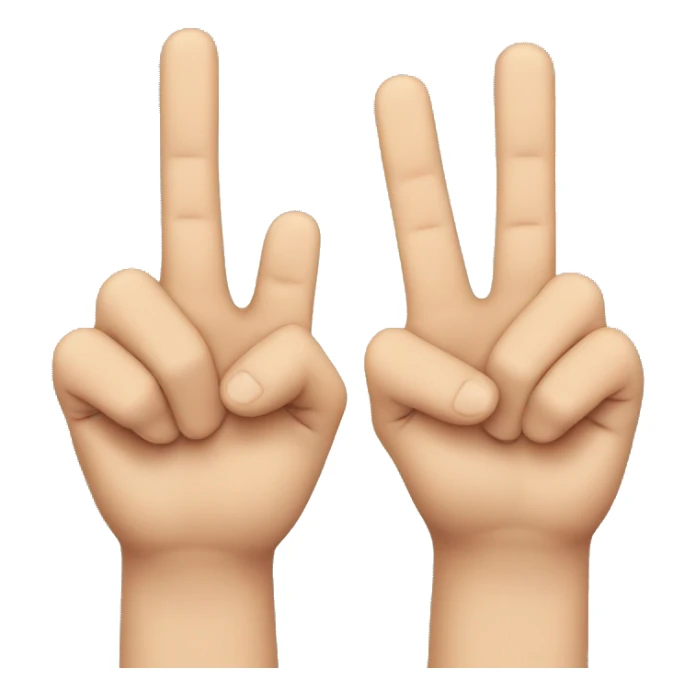 Two fingers pointing at each other but merging sticker