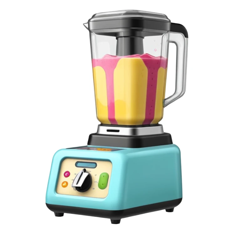 A SMOOTHIE MACHINE WITHOUT THE LID ON, THE SMOOTHIE SPLASHES OUT sticker