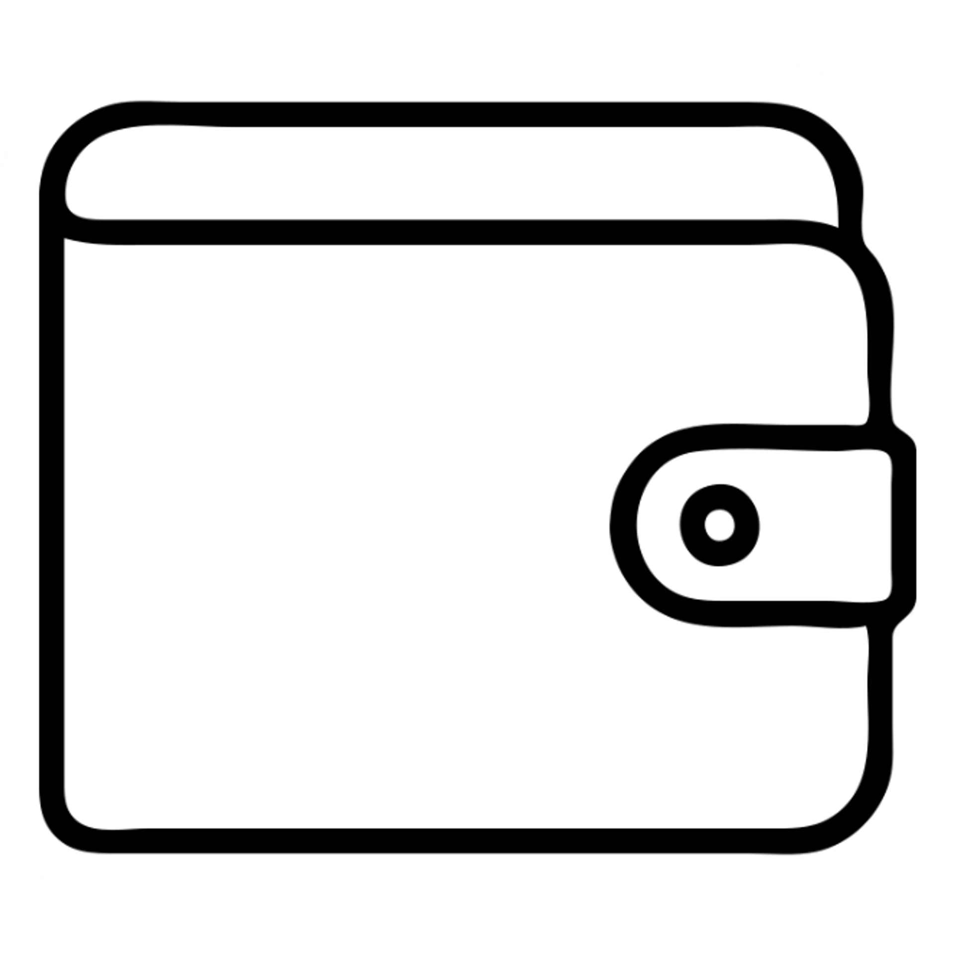 outlined wallet icon sticker