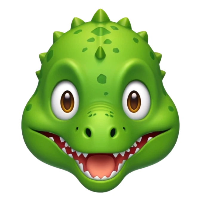 Every reaction of a dinosaur faced emoji sticker