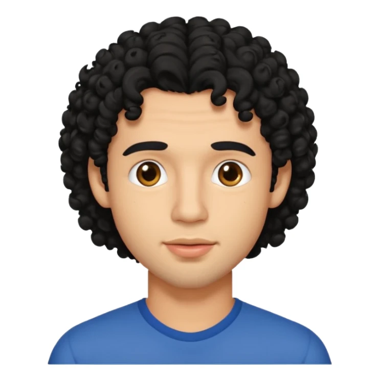 a handsome man with black curly hair tries to kiss sticker