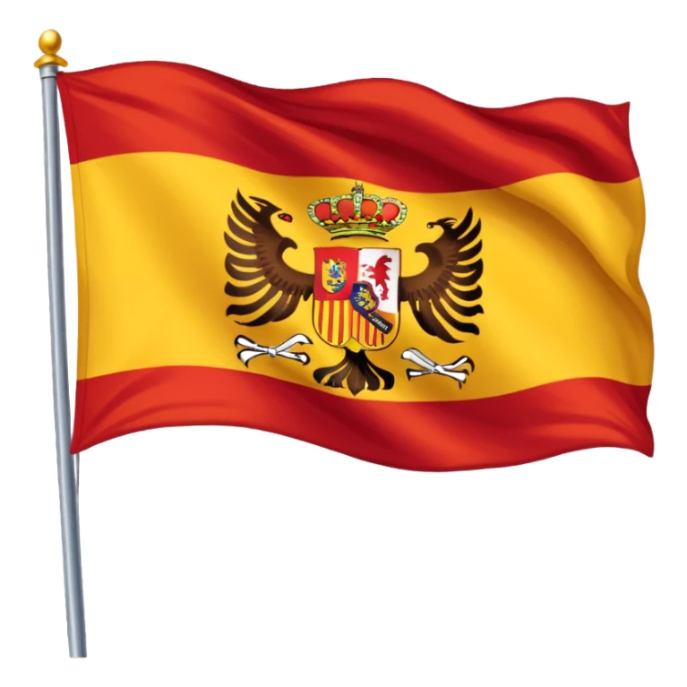 añade a la bandera de españa dos aguilas  sticker