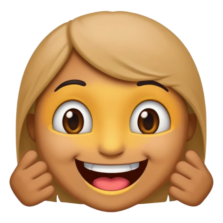 cartoon emoji sticker with a mischievous smile expression, colorful and cheerful, no text, suitable for WhatsApp and Instagram sticker