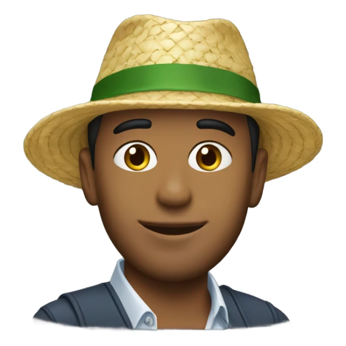 alex de souza with brazilian hat sticker