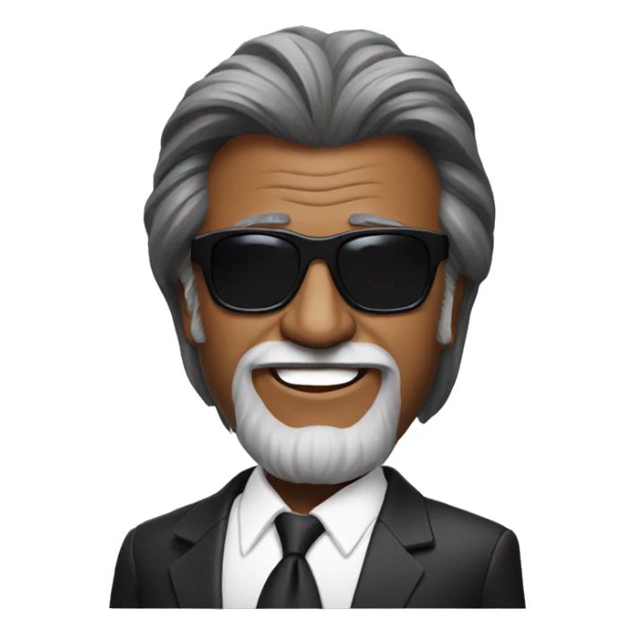 Rajinikanth with a suit and sunglasses  sticker