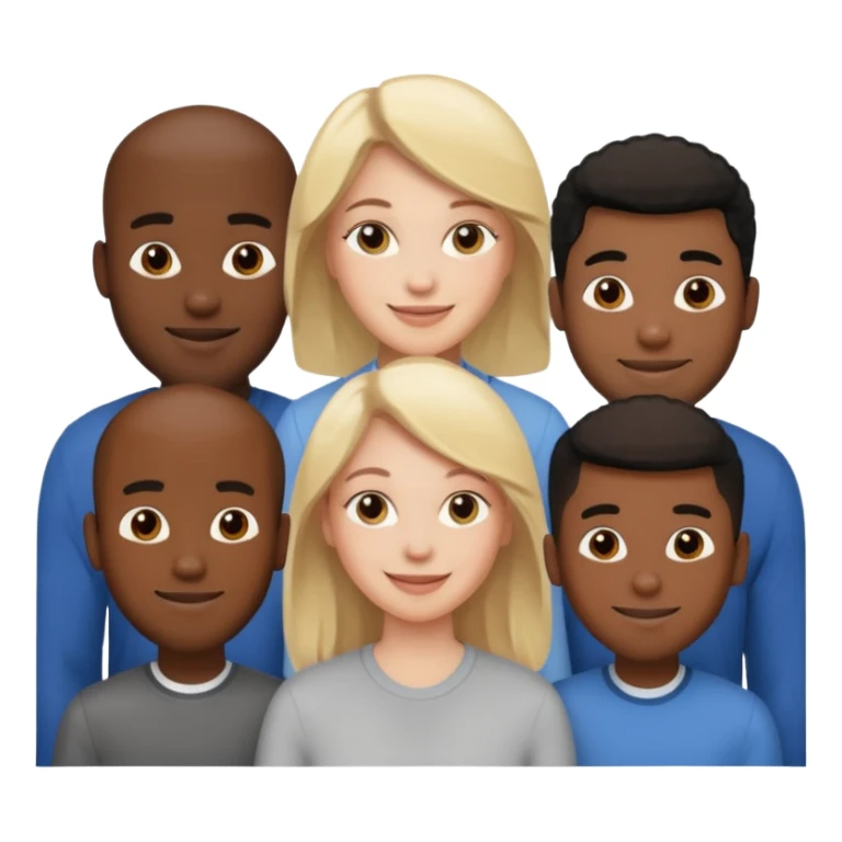 One white woman and six black men sticker