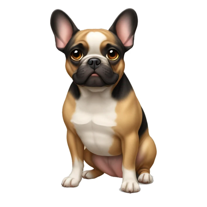 French bulldog black tan sticker