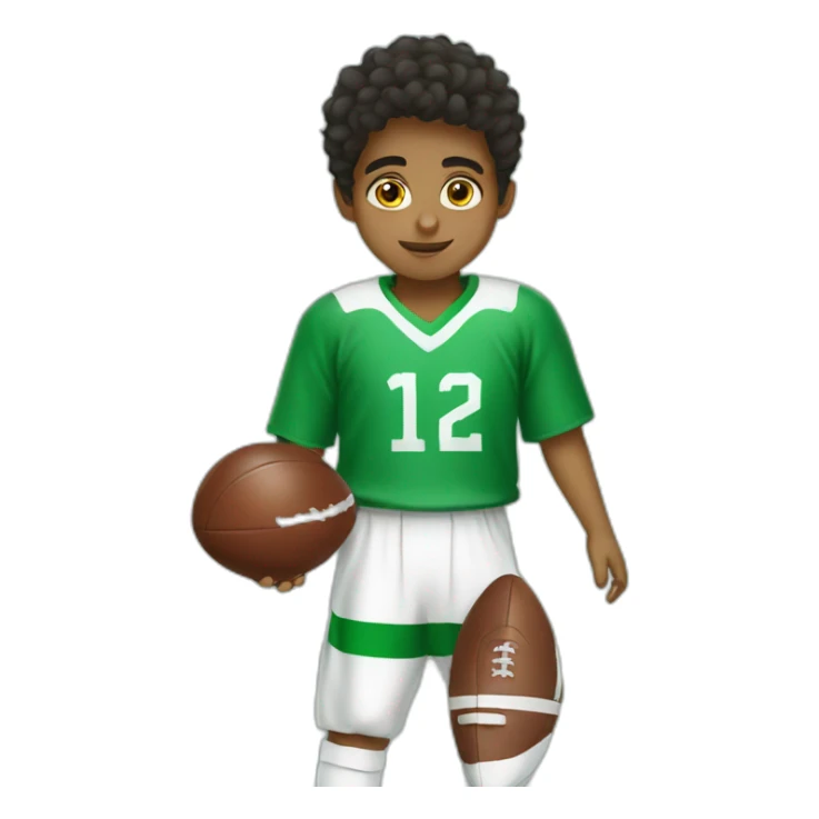 Saudi boy play football sticker