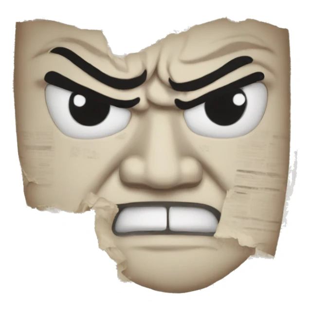 angry newspaper sticker