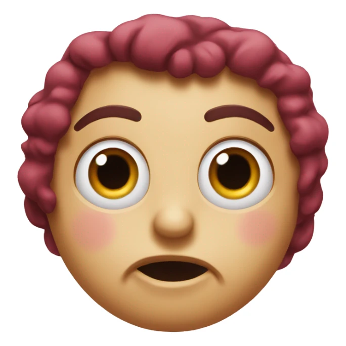 hearts in the eyes and drool from the mouth sticker