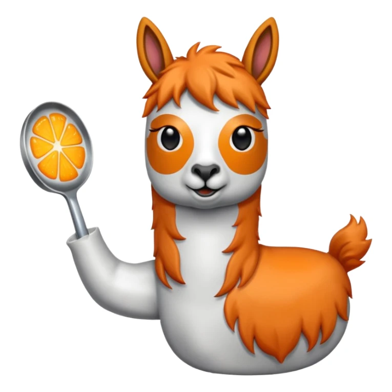 Una cuchara de metal y una llama por debajo sticker