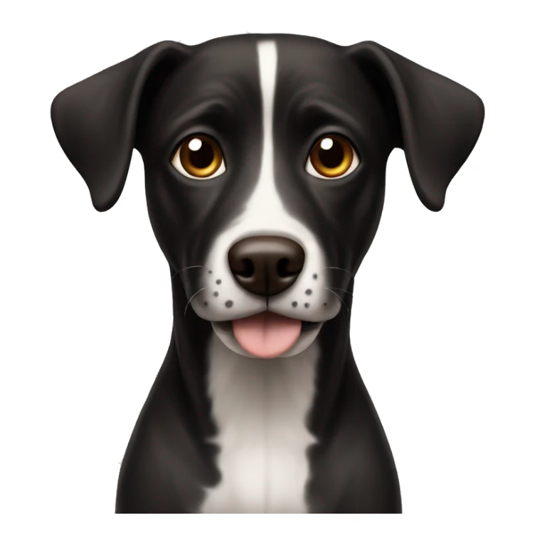 realistic dog with brown eyes black face sticker
