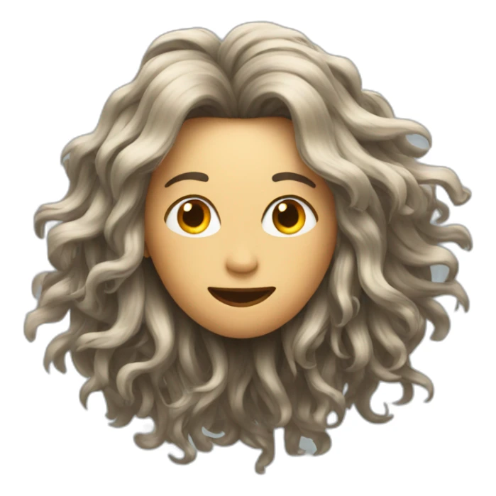 pile of hair sticker