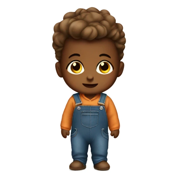 Baby wearing thanksgiving overalls sticker