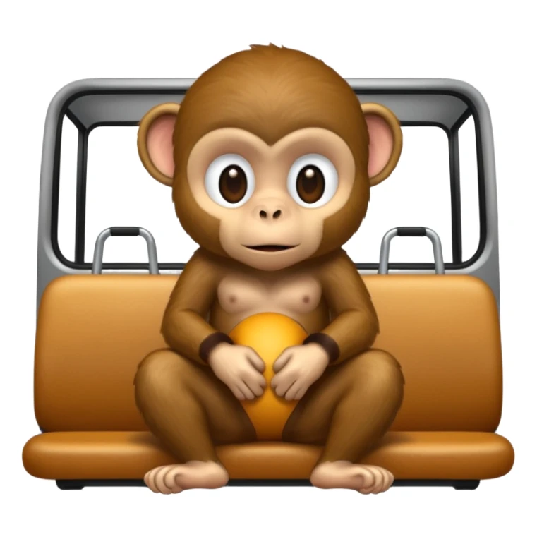 Monkey in the back of the bus sticker
