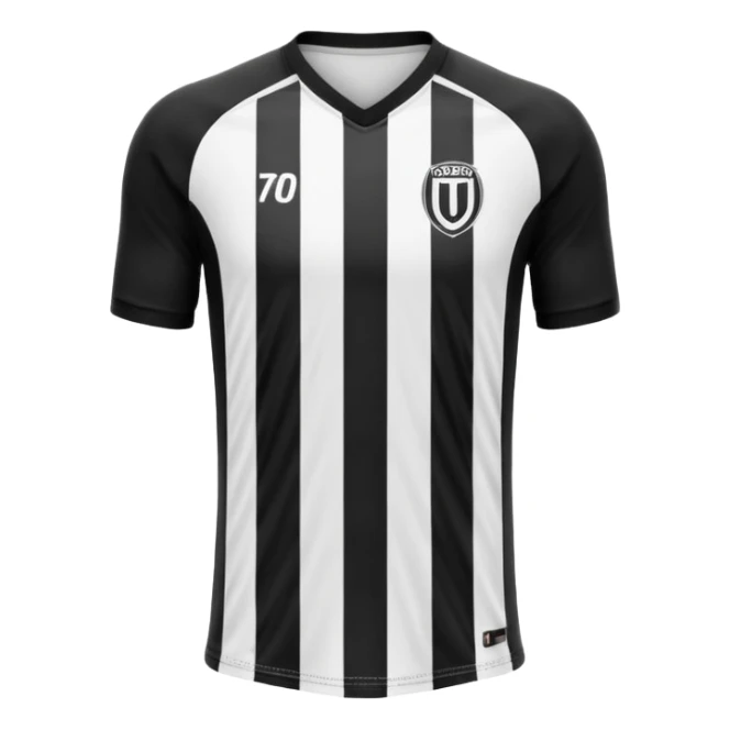 maillot football rayures noir sans numéro ni logo sticker
