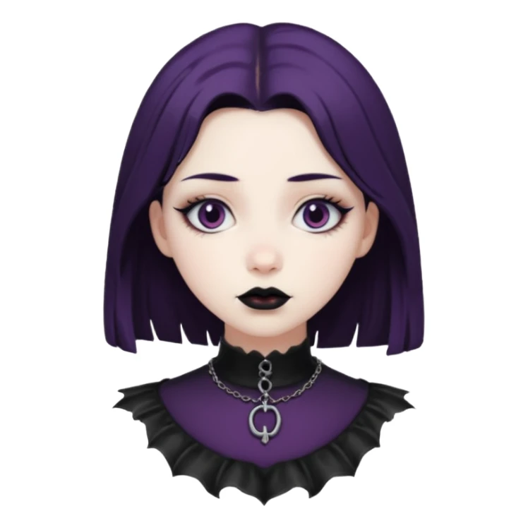 Ghibli style goth girl sticker