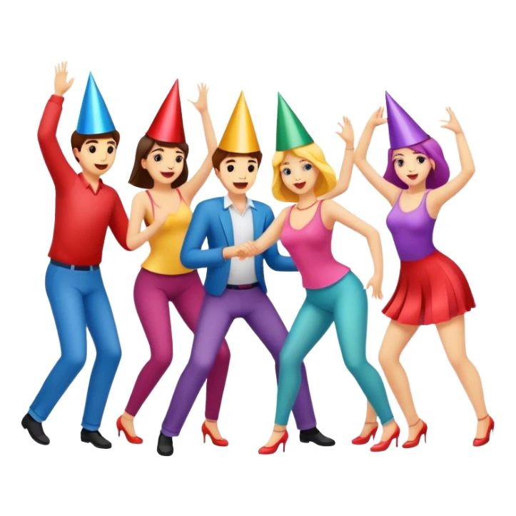 Workplace people dancing at the party. sticker