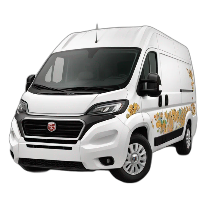 van fiat Ducato L4 H2 decorada con pegatinas de espirales sticker