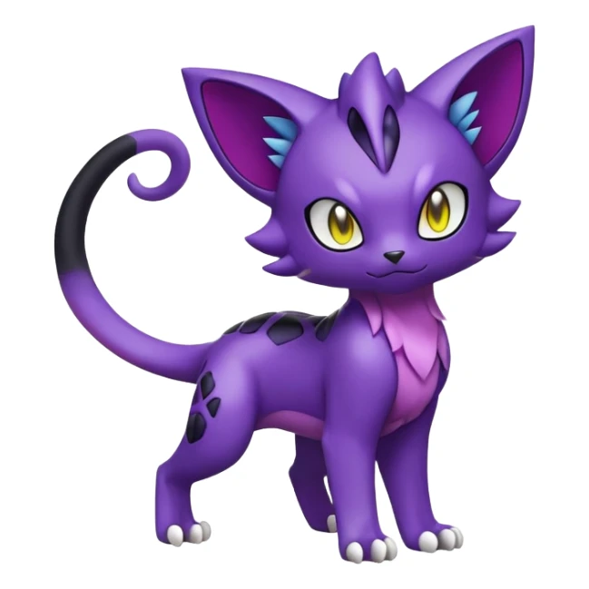 Liepard-Delcatty-Pokémon-Fakémon-hybrid-creature (full body) sticker