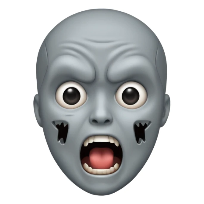 A papet scriming as AI sticker