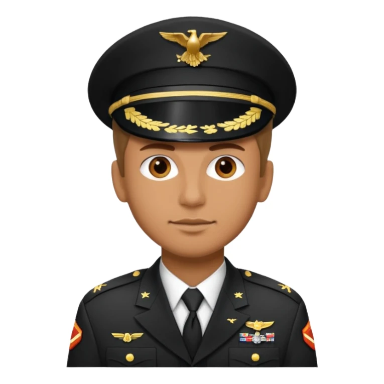 a man in US military uniform sticker