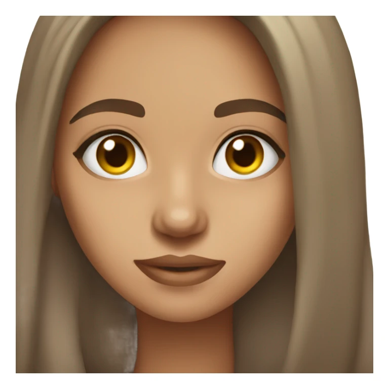 Girl 22 yo brown long hair marketer and content creator brown eyes  sticker