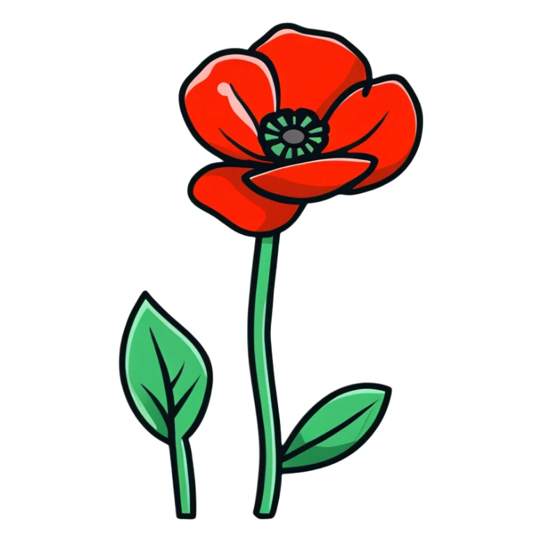remembrance poppy with battlefield sticker