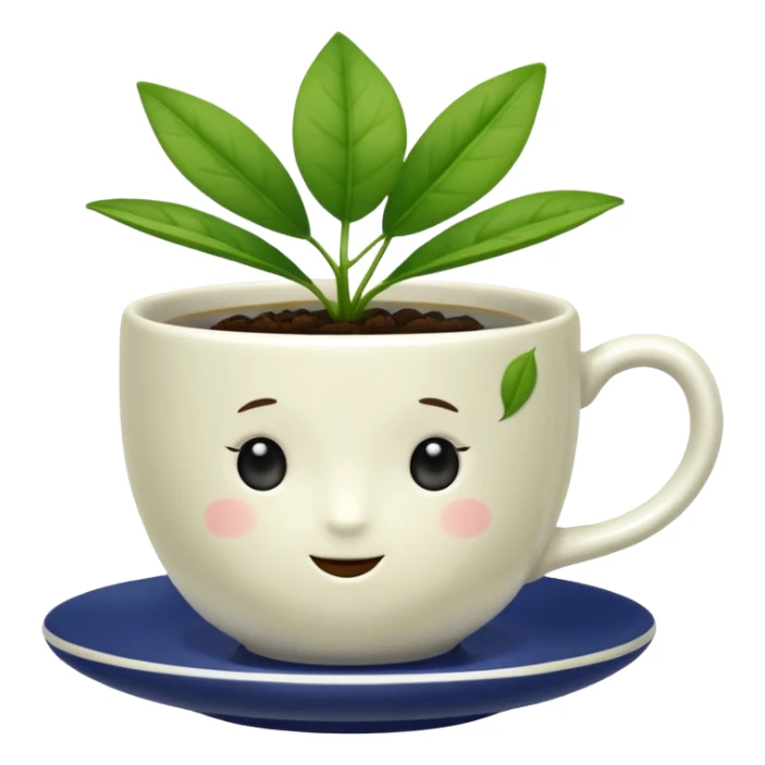 Plant teacup sticker
