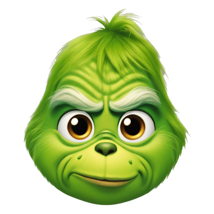 The Grinch with a bow in its hair sticker