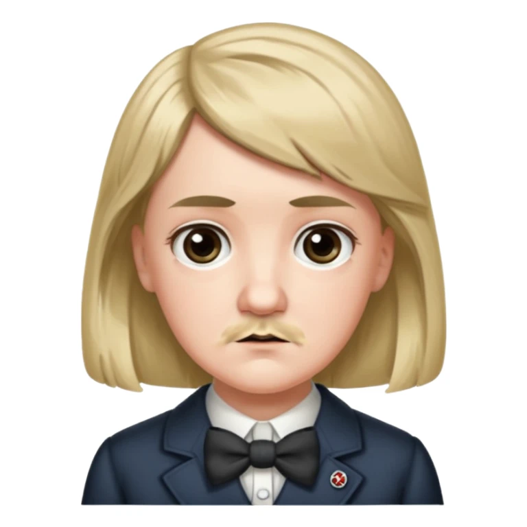 Adolf Hitler Like a girl hair with a bow sticker