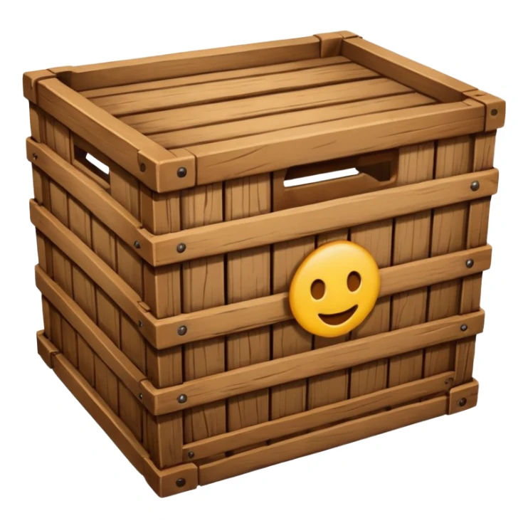 crate emoji for AI sticker