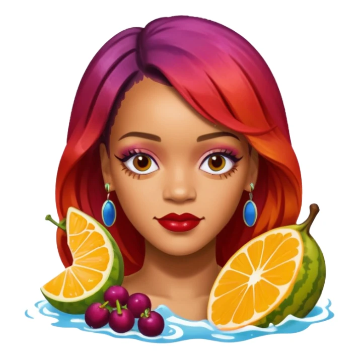 rihanna diamond aber statt mit diamond mit einer brine der frucht sticker