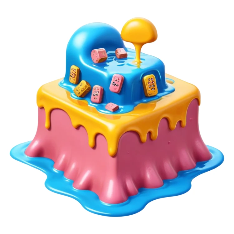 spam land surreal dali style melting landscape sticker