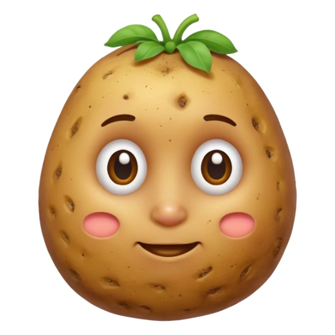 Potatoe holding hair sticker