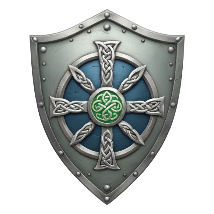 celtic symbols on a shield, world of war craft style sticker
